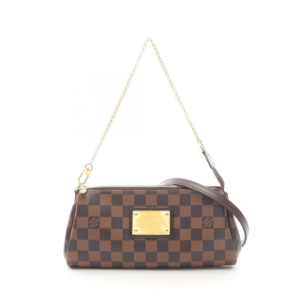 Louis Vuitton Eva Handbag Canvas Leather Damier Brown